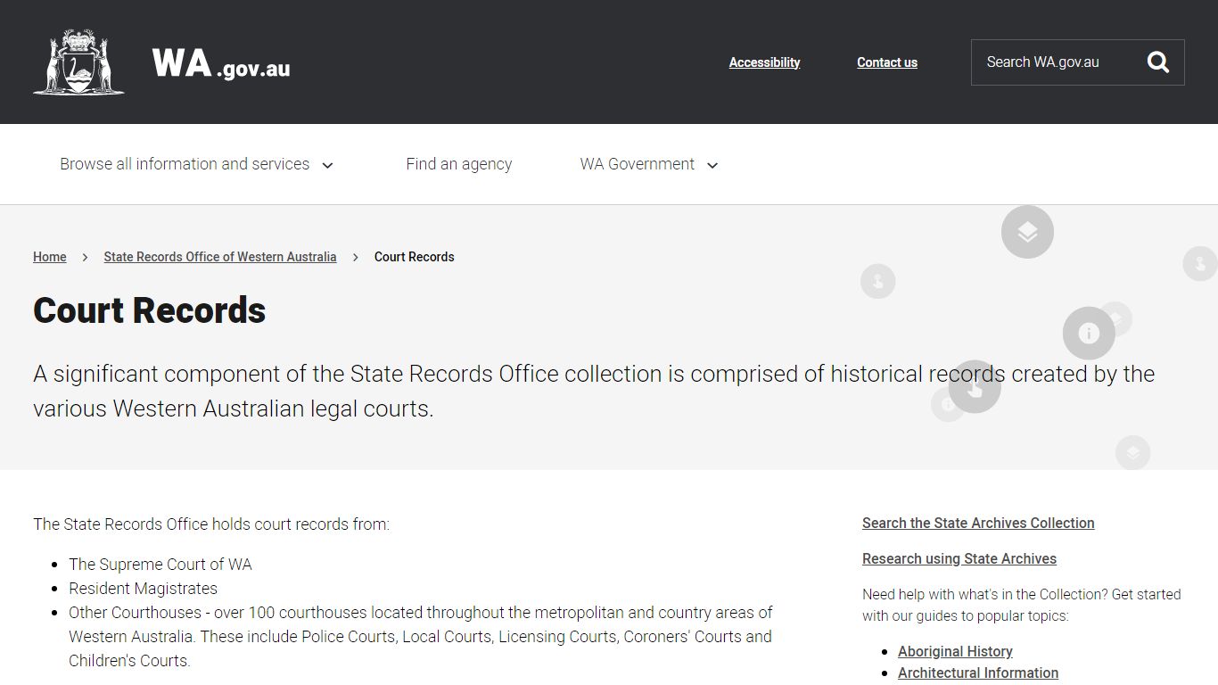 Court Records - WA